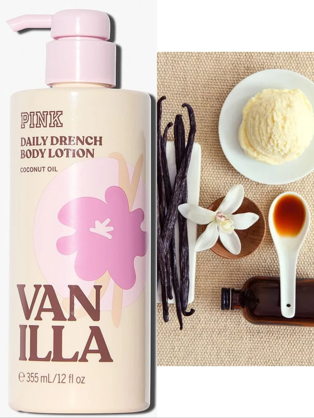PINK Victoria's Secret Daily Drench Vanilla Body Lotion 12oz NEW
